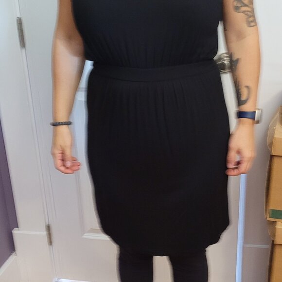 Ladies Black Dress, Lace Top, Size M, EUC - Picture 5 of 6